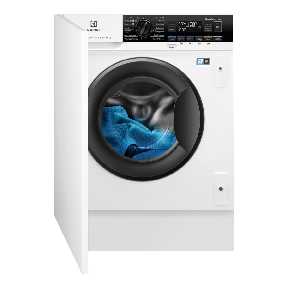 Electrolux – Lavadora secadora integrable Electrolux 8 kg / 1.600 rpm – EN7W3866OF.