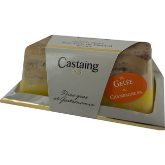 CASTAING duck foie gras in champagne jelly container 190 g