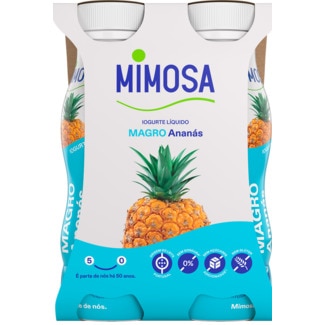 Mimosa Iogurte Líquido Magro  Ananás Pack 4 embalagem 151 ml
