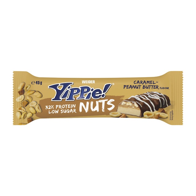 Barrita energética protéica Yippie Nuts Bar 45g Caramelo Victory Endurance