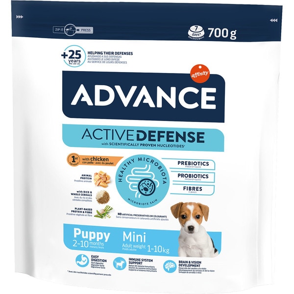 Puppy Mini pienso para perros cachorros minis con pollo y arroz envase 700 g