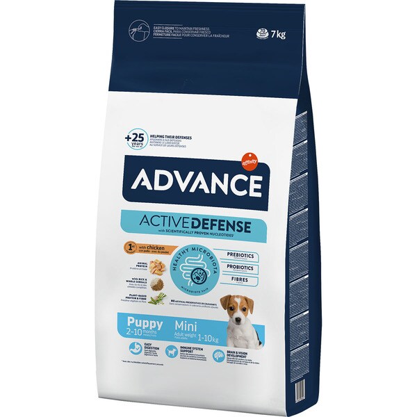 Puppy Mini dog food with chicken and rice for mini breed puppies bag 7 kg