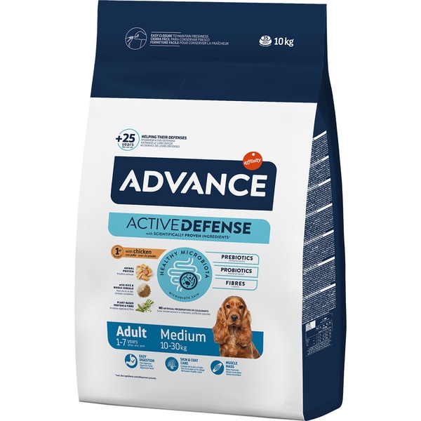 Active Defence dog food with chicken and rice for medium breed adult dogs sack 10 kg