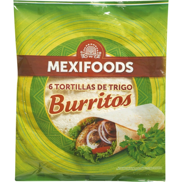 Tortilhas de Trigo Wraps embalagem 370 g