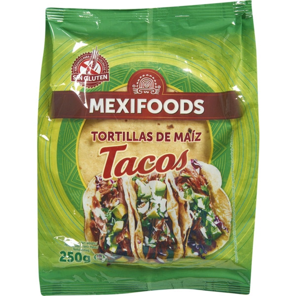 Tortilhas de Milho Tacos embalagem 250 g