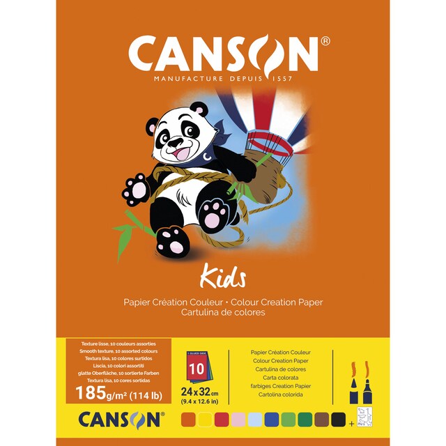 Bloc de cartulinas Iris de colores A4 Canson