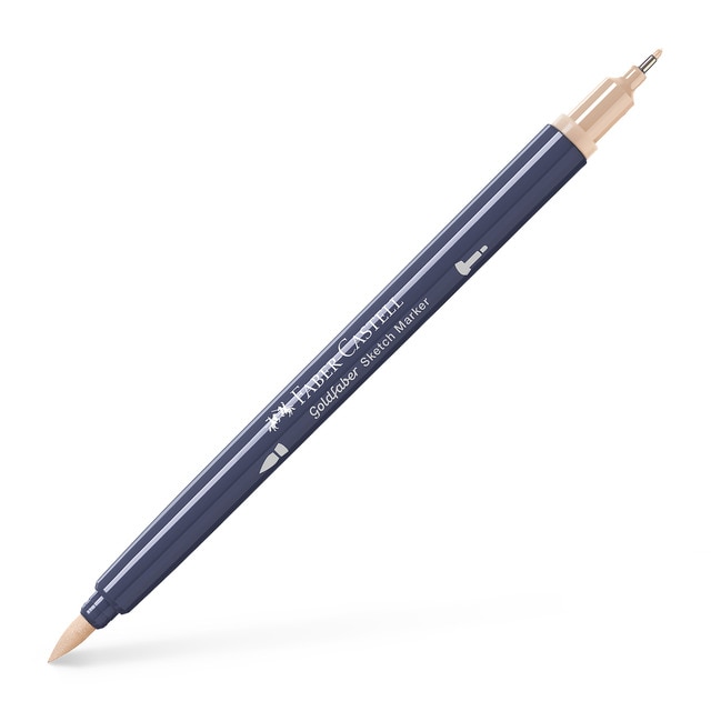 Rotulador sketch marker doble punta tinta base alcohol Goldfaber Faber-Castell arena.