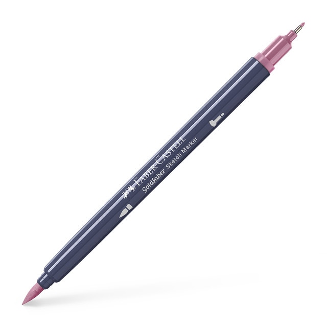 Rotulador sketch marker doble punta tinta base alcohol Goldfaber Faber-Castell rosé antiguo.