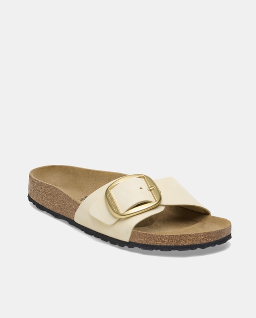 Sandalias planas Madrid Big Buckle de mujer en nobuck