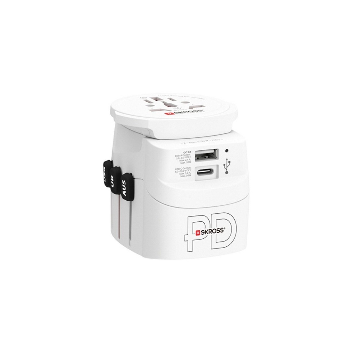 Imagem 0 de Adaptador de Viagem Skross Pro Light Usb World 30W PD