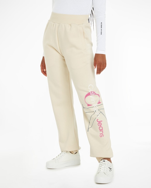 Calvin Klein Jeans - Pantalón Mujer tipo chándal con monograma.
