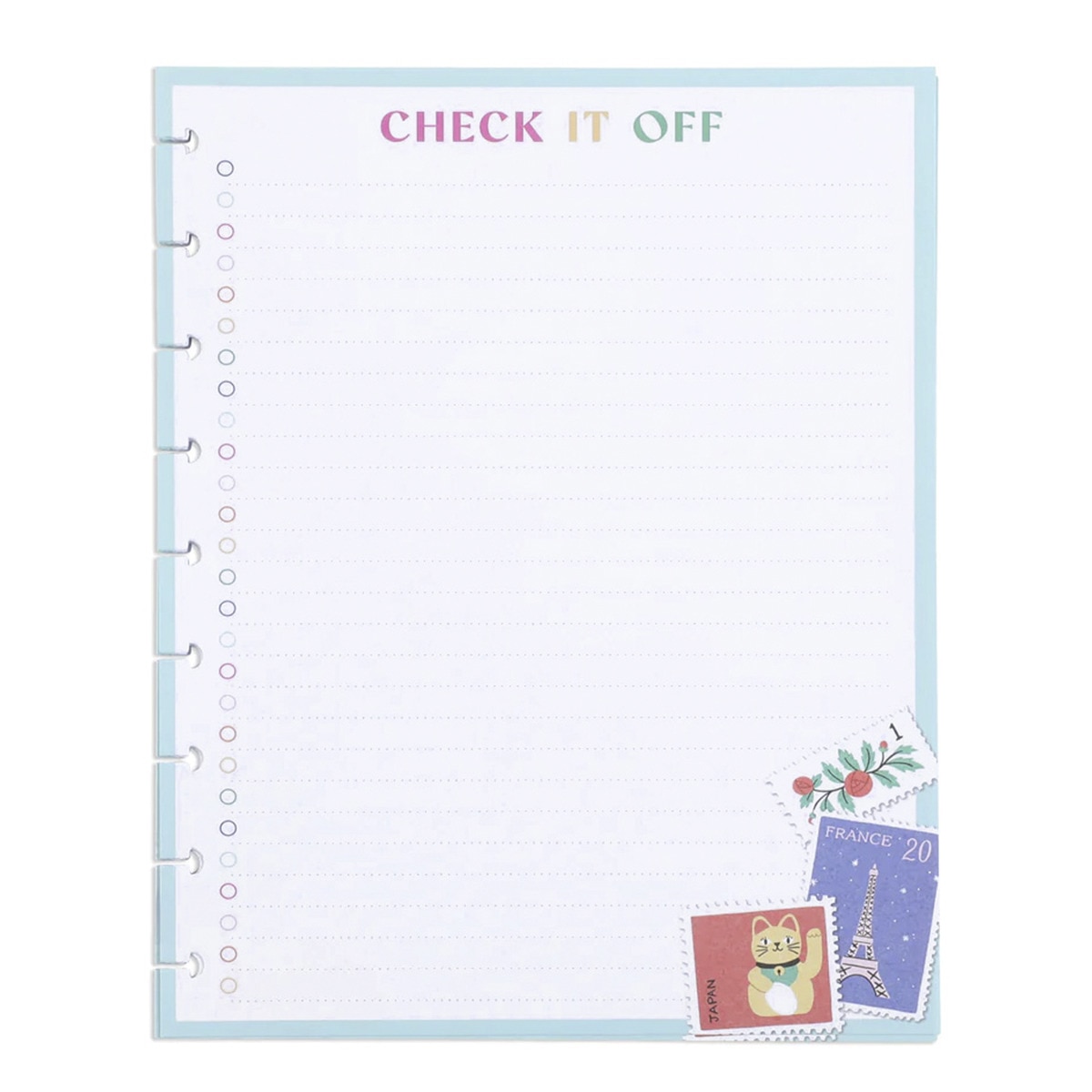 Recambio 40 hojas bright travels de Tania Garcia para Happy Planner Classic multicolor