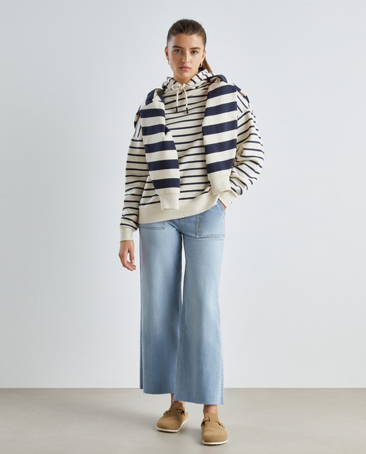 Striped hot sale hoodie women's