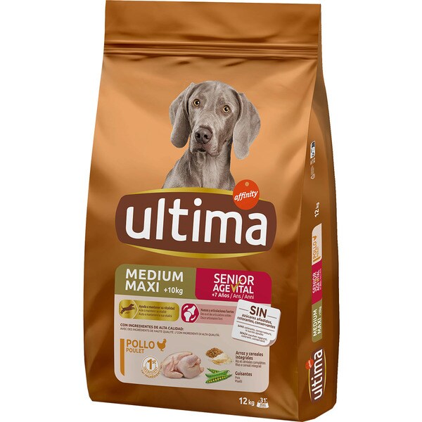 Medium Maxi Senior Agevital pienso para perros senior medianos y grandes con pollo saco 12 kg