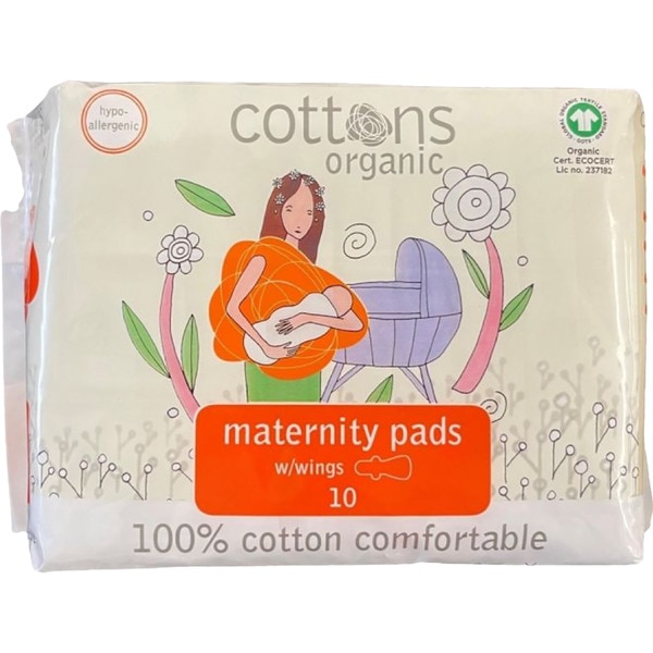 Maternity Binden mit atmungsaktiven und hypoalergenen Flügeln Tasche 10 Einheiten