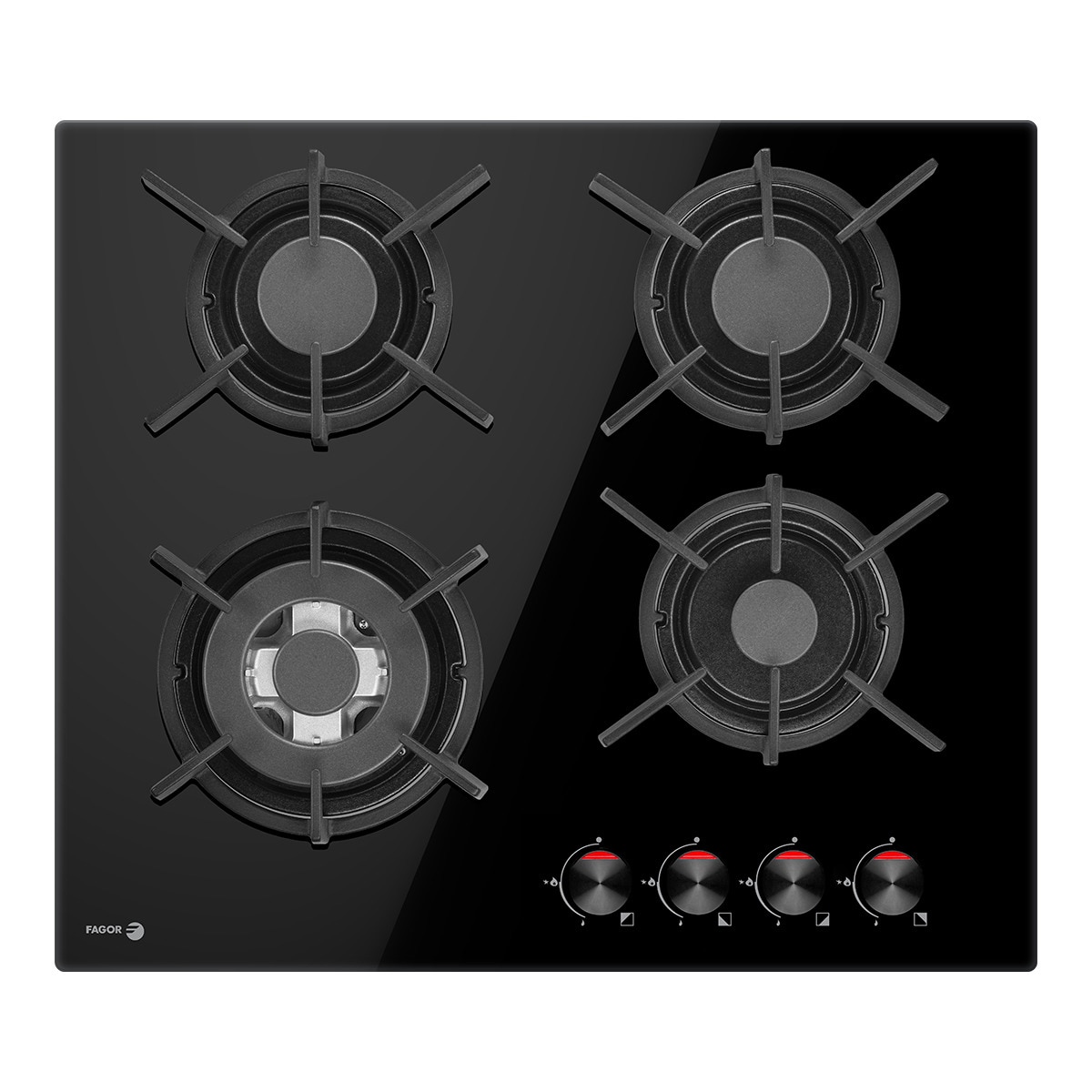 Fagor – Placa gas Fagor con 4 quemadores – 3CFI-4GLSPB.