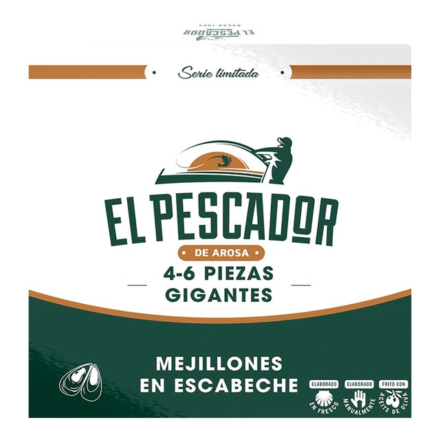 Mejillones de las rías gallegas en escabeche gigantes 4-6 piezas El Pescador de Arosa