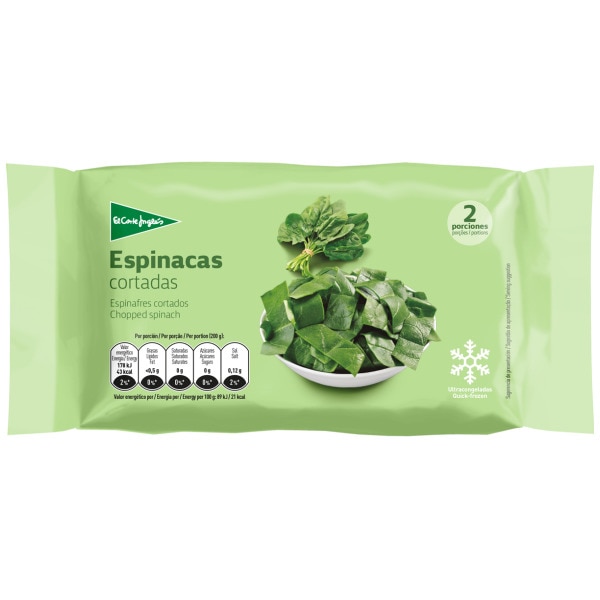 gehackter Spinat 2 Portionen à 200 g Tasche 400 g
