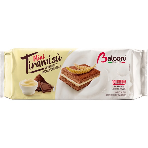 Snack Mini Tiramisù 10 unidades embalagem 300 g