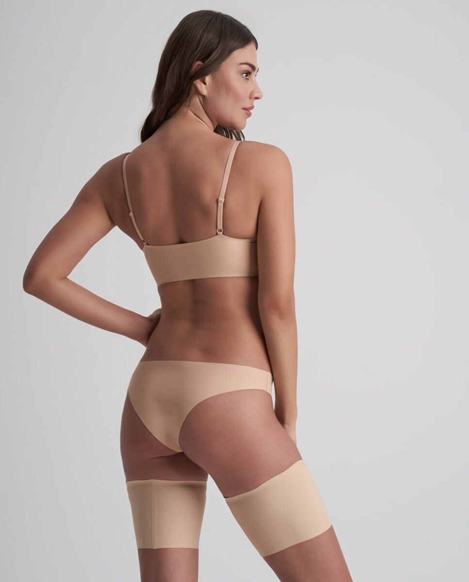Fita Redutora e Anti-Fricção e para Coxas sem Costuras Bege-3