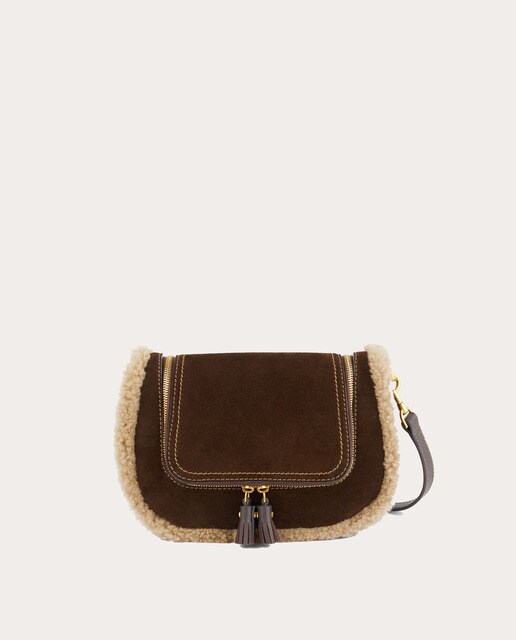 Bolso de hombro Vere Satchel de ante