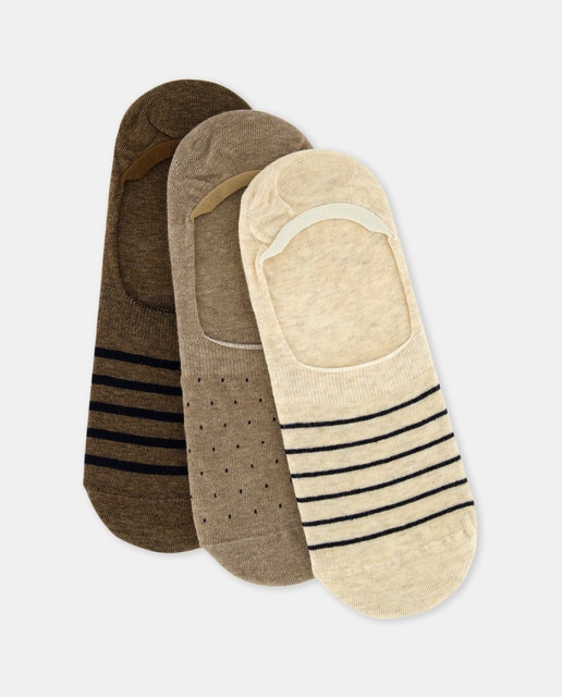Pack de tres calcetines pinkie fantasía de hombre