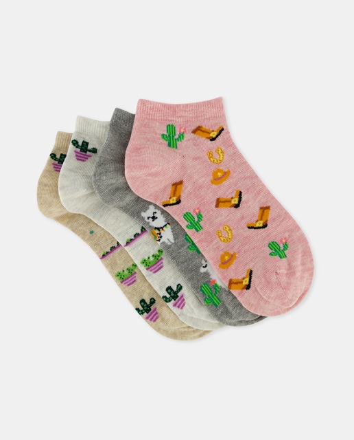 Lot de chaussettes femme cactus