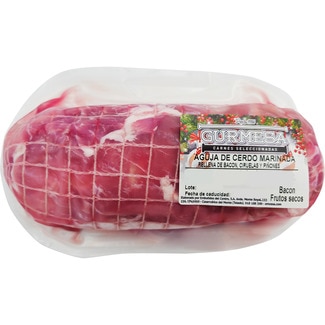 GURMESA aguja de cerdo marinada rellena con bacon, ciruelas y piñones peso aproximado envase 800 g