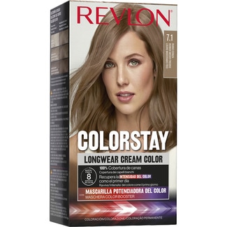 REVLON Colorstay tinte coloración permanente Longwear Cream Color nº 7.1 Rubio Ceniza caja 1 unidad