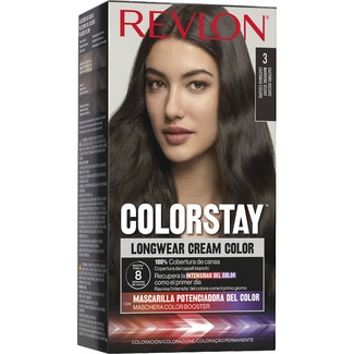 REVLON Colorstay permanent hair colour Longwear Cream Color no. 3 Dark Brunette box 1 each