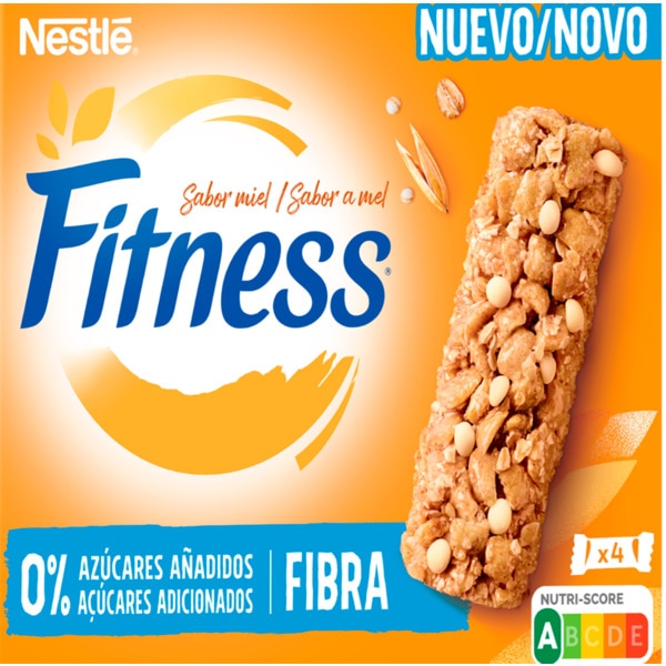 Barras de Cereais Fitness 0% Mel Pack 4 unidades embalagem 20 g