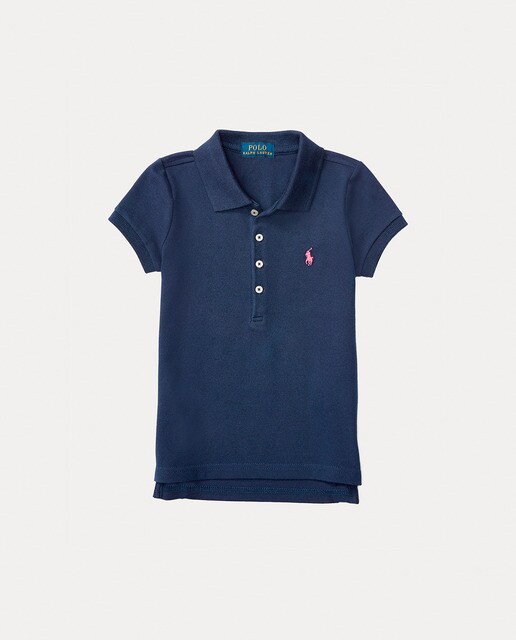 girls navy polo shirt