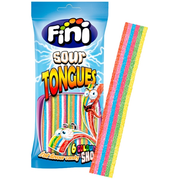 Gomas Linguas Multifrutos sem Glúten embalagem 90 g