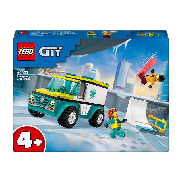 Juguete de construccion Ambulancia de Emergencias y Chico con Snowboard LEGO City Great Vehicles LEGO El Corte Ingles