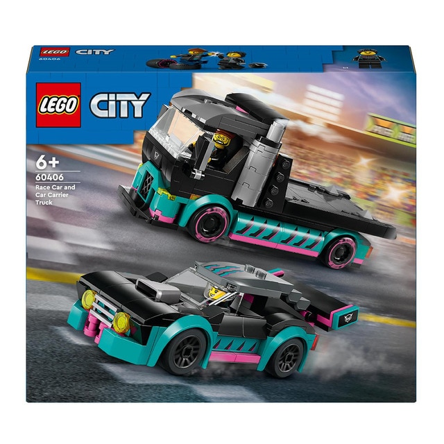 Juguete de construccion Coche de Carreras y Camion de Transporte LEGO City Great Vehicles LEGO El Corte Ingles