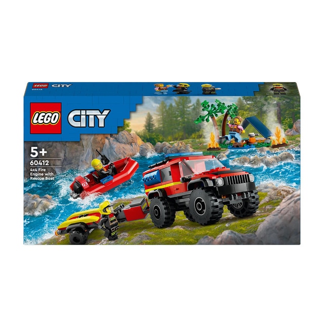 Juguete de construccion Camion de Bomberos 4x4 con Barco de Rescate LEGO City Fire LEGO El Corte Ingles