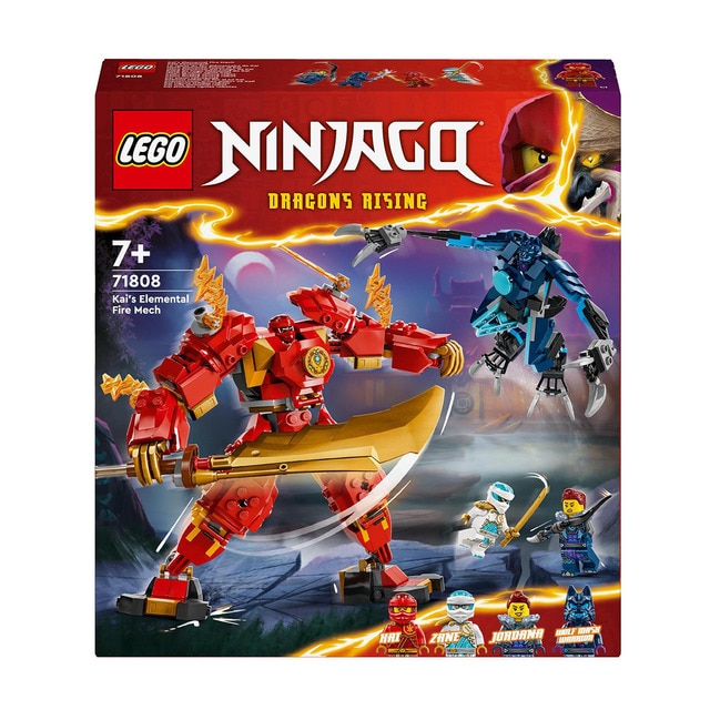 Juguete de construcción Meca Elemental del Fuego de Kai LEGO Ninjago