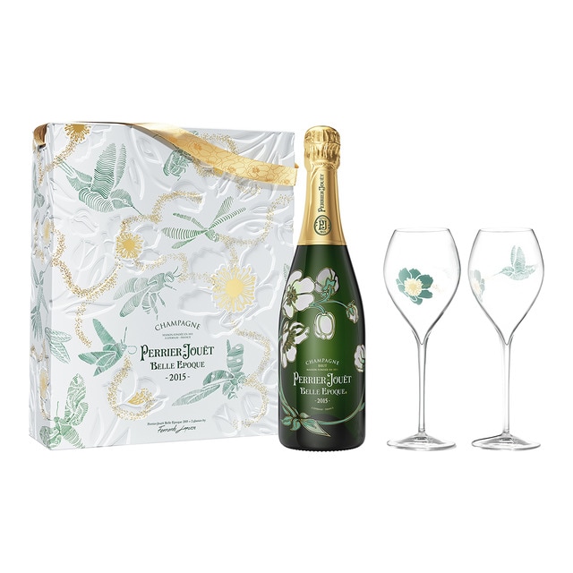 Estuche champagne Brut Belle Epoque Perrier-Jouët con dos copas