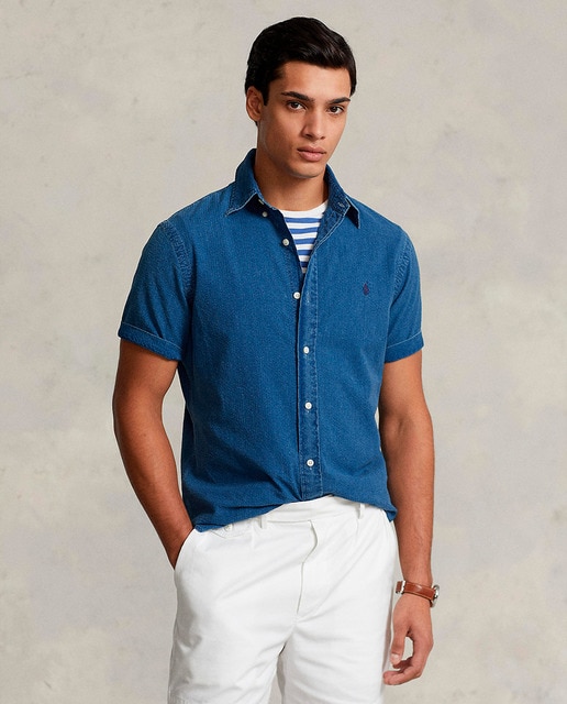 Seersucker ralph lauren clearance shirt