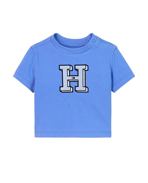 Camiseta de bebé niño manga corta y cuello redondo