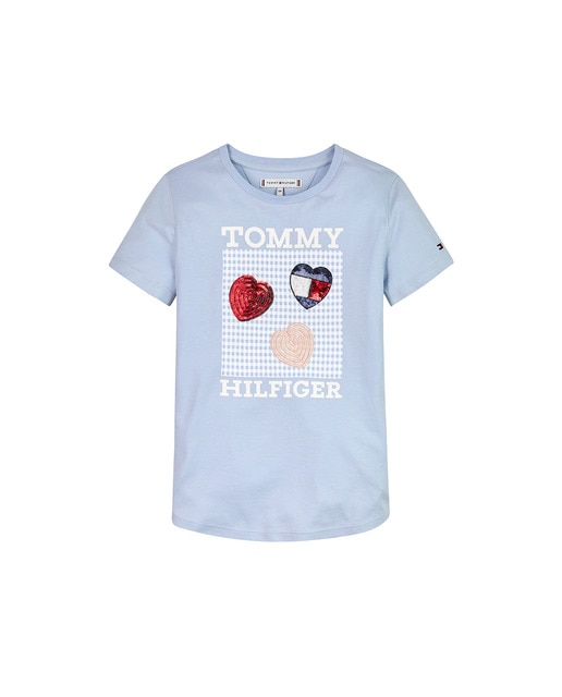 Camiseta de bebé niña manga corta y cuello redondo