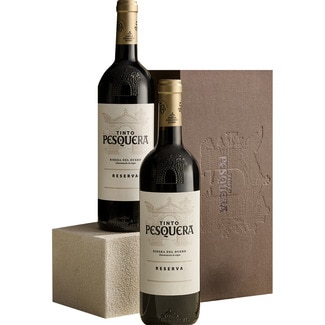 PESQUERA vino tinto reserva DO Ribera del Duero estuche 2 botellas