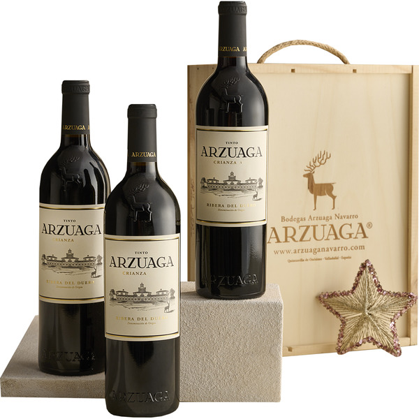 Crianza red wine DO Ribera del Duero Presentation box of 3 bottles 75 cl