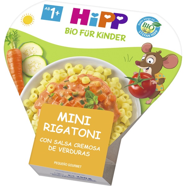 Gläschen Mini Rigatoni mit cremiger Bio-Gemüsesauce, ab 12 Monaten Behälter 250 g