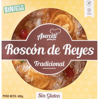 ASERCELI Traditional roscón de reyes cake gluten-free container 400 g