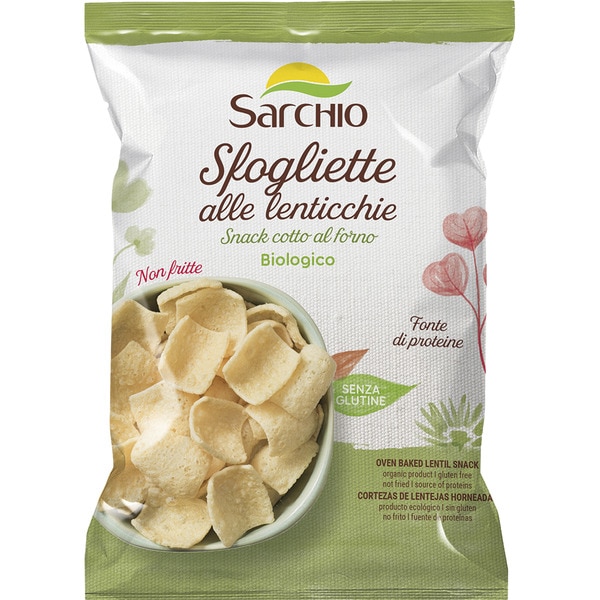 Sfogliette gebackene Linsen-Snacks glutenfrei Tasche 50 g