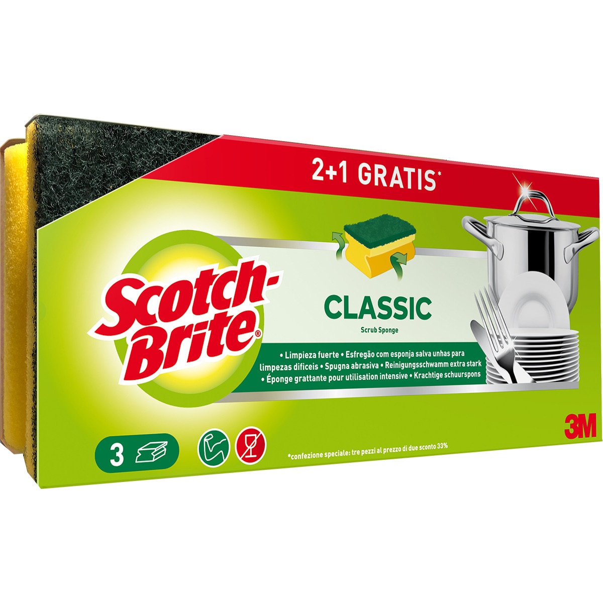 Estropajo Scotch-Brite Para Parrillas BBQ - Fibra Negra (Paquete 1 Unidad)