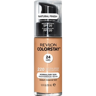 REVLON permanentes Make-up Colorstay SPF-20 Farbton 220 Natural Beige Dosierspender 30 ml Für normale und trockene Haut