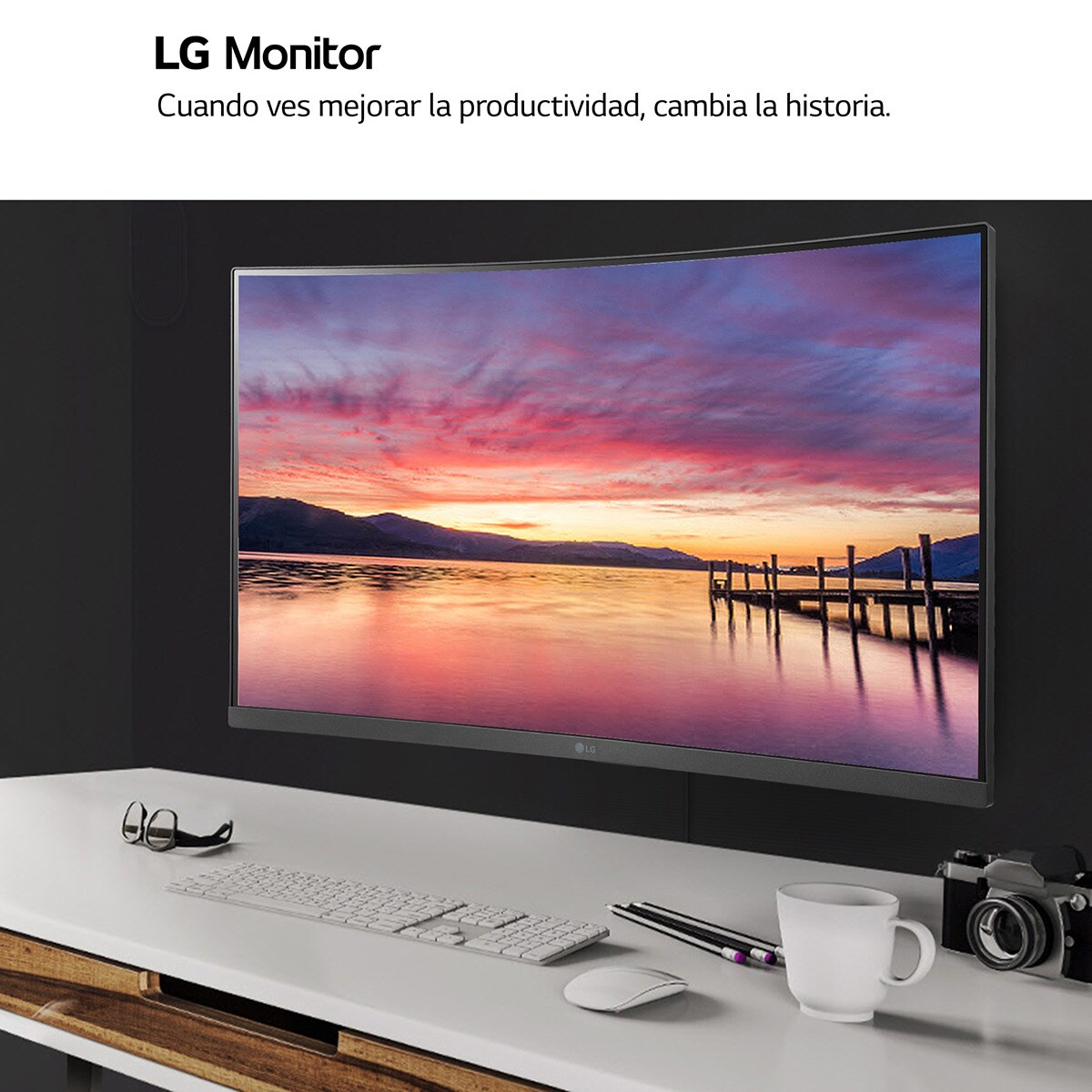 Monitor PC Curvo LG 31,5" (80 cm) 32MR50C-B, 100 Hz, AMD FreeSync Premium Preto-8