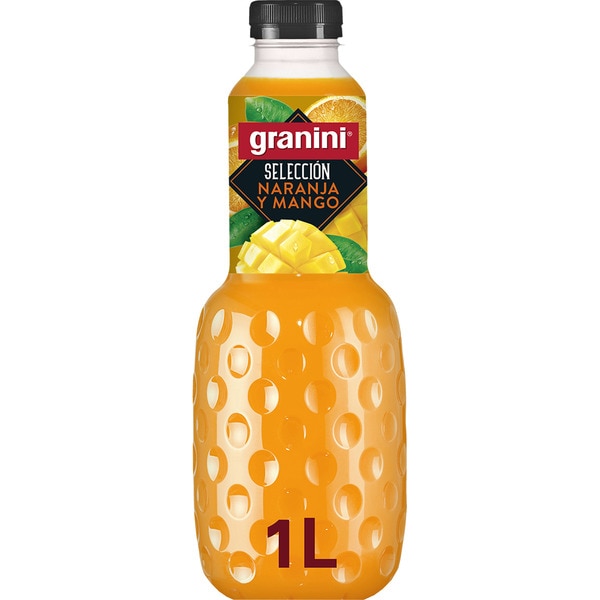 Orange and mango juice drink from concentrate bottle 1 l